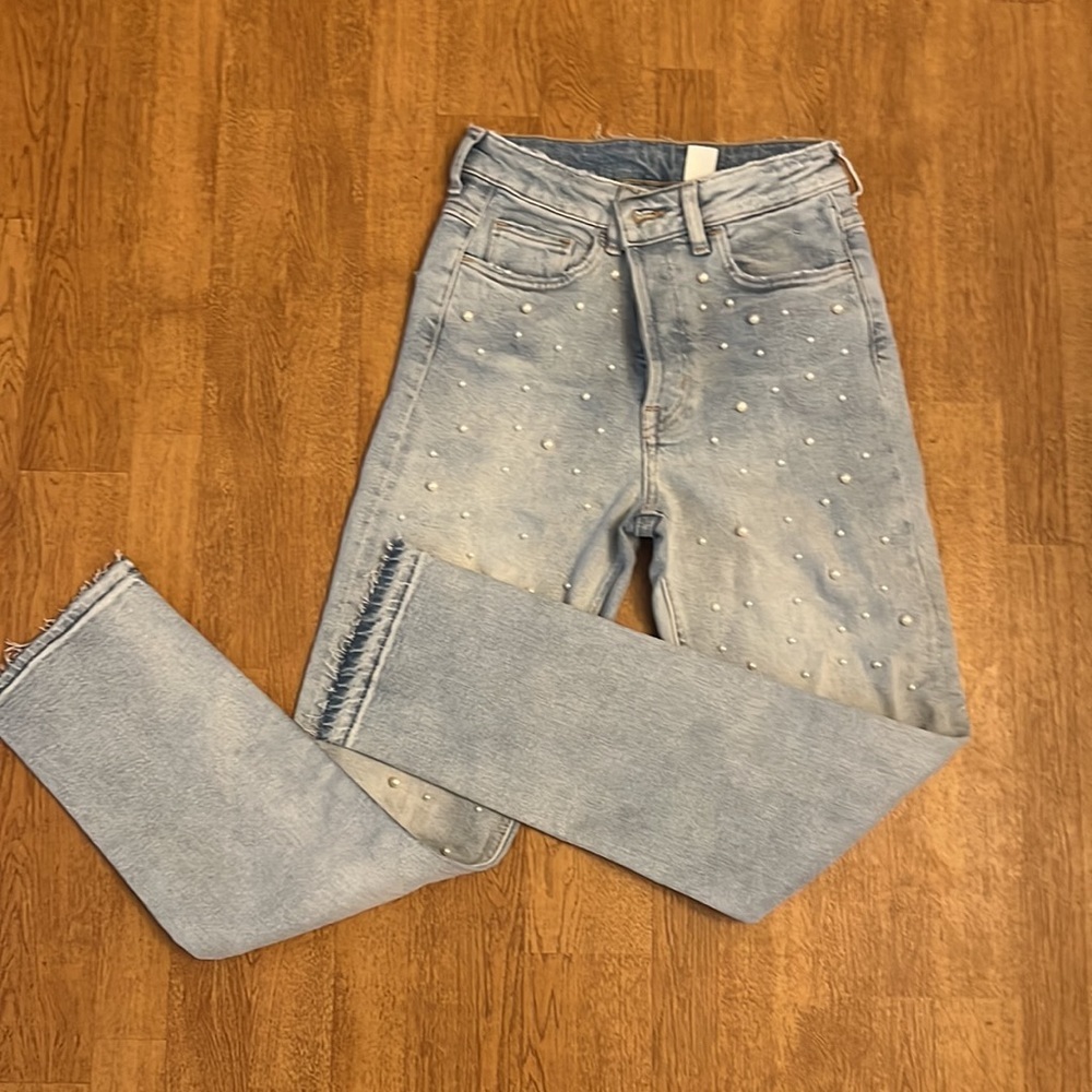 Light Blue Embellished Women Jeans